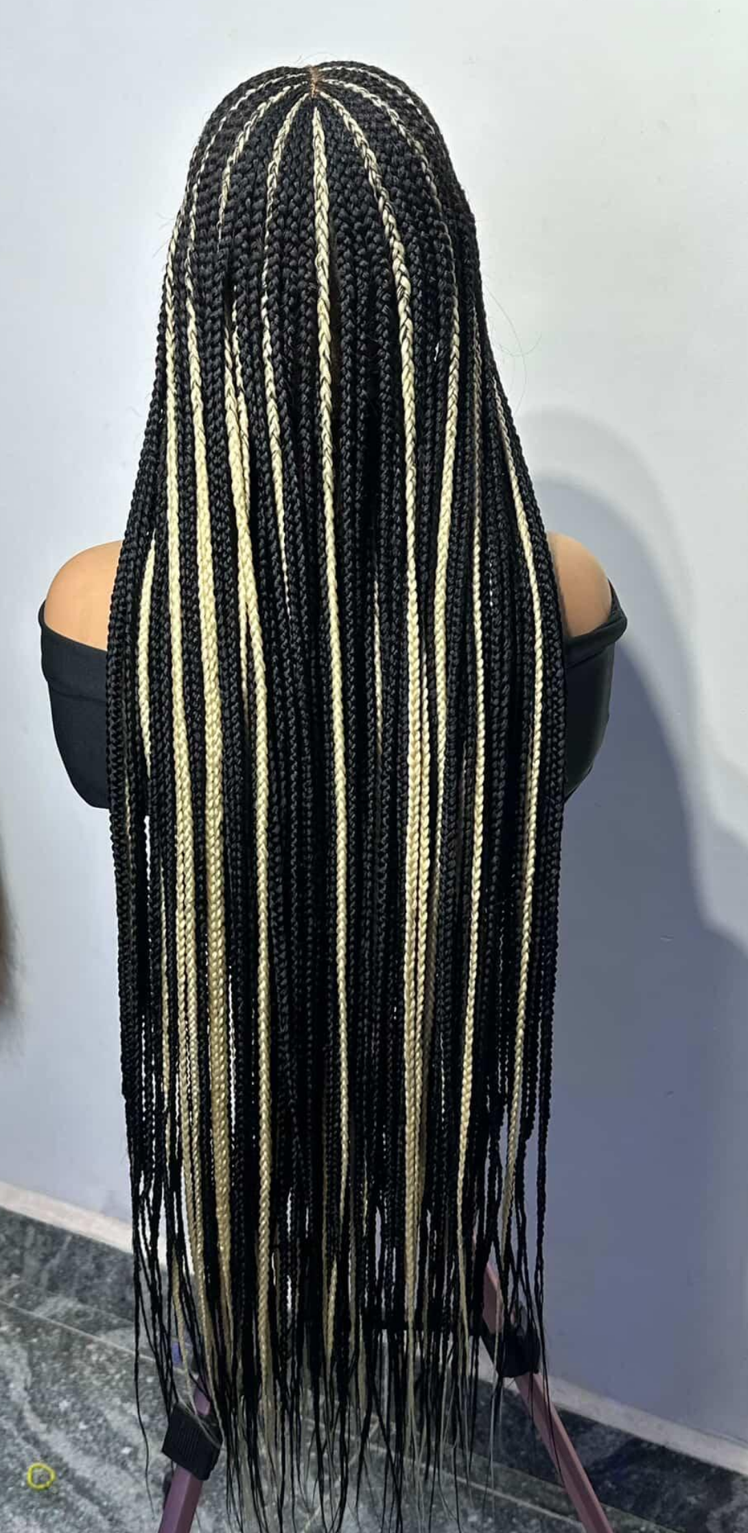 T&J Beauty Cornrow lace wig Kami 35"