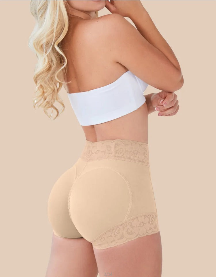 T&J Beauty Women Classic Lace Butt Lifter Panty ( MED)