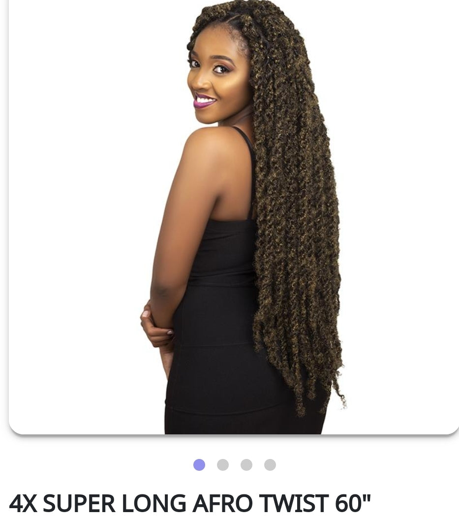 4X SUPER LONG AFRO TWIST 60"