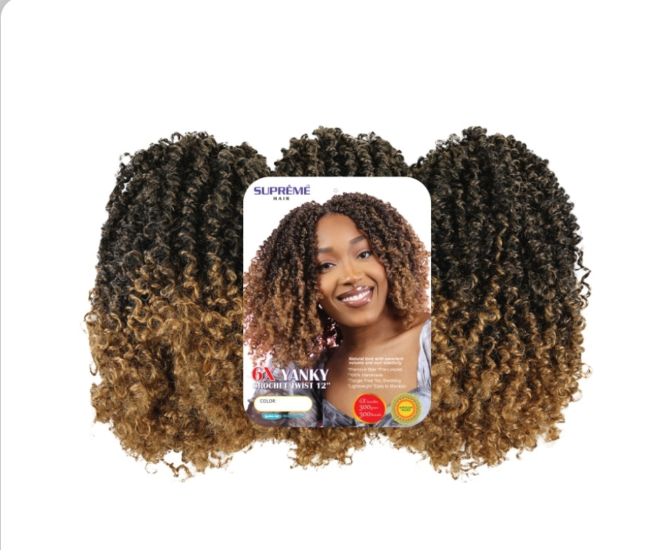 6X YANKY CROCHET TWIST 12"
