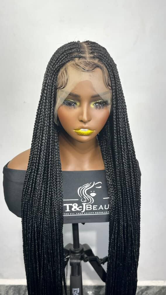 T&J Beauty Cornrow lace wig Kami 35"