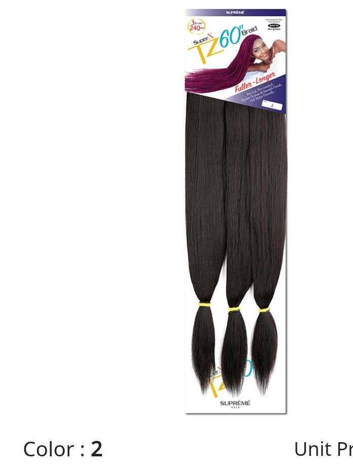 Super x TZ Braids 60"