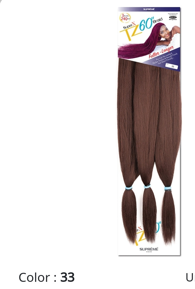 Super x TZ Braids 60"