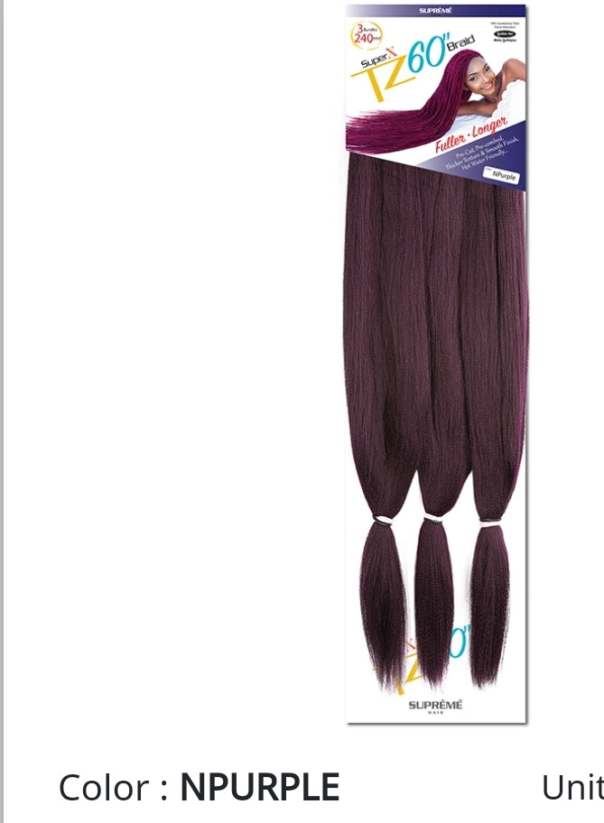 Super x TZ Braids 60"