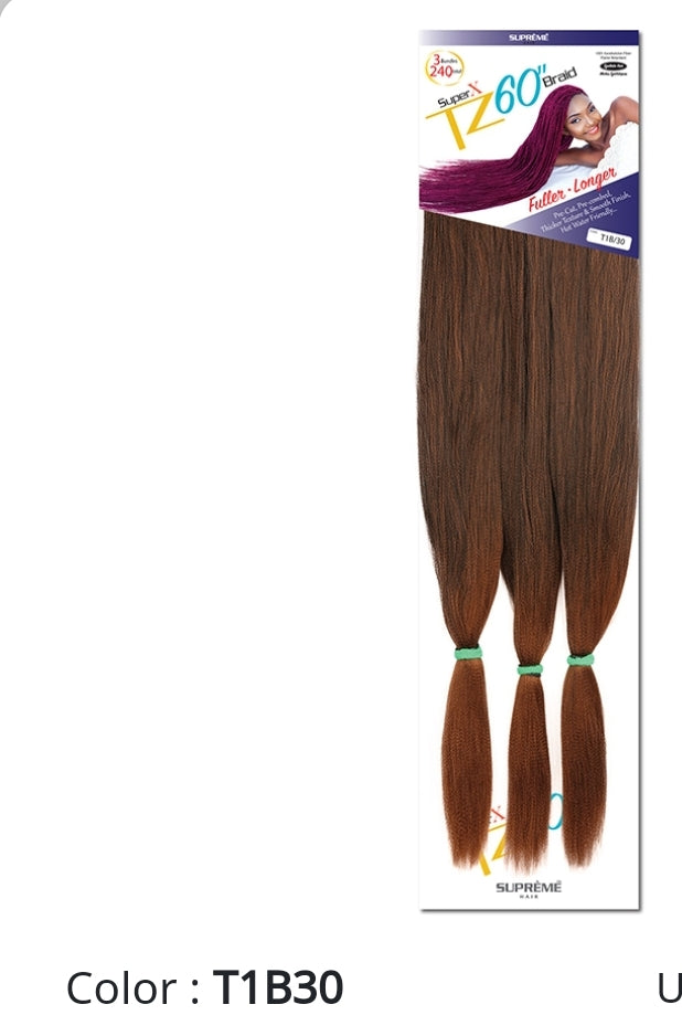 Super x TZ Braids 60"