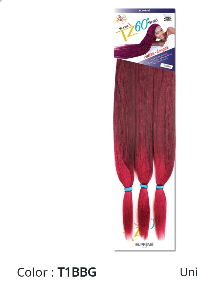 Super x TZ Braids 60"