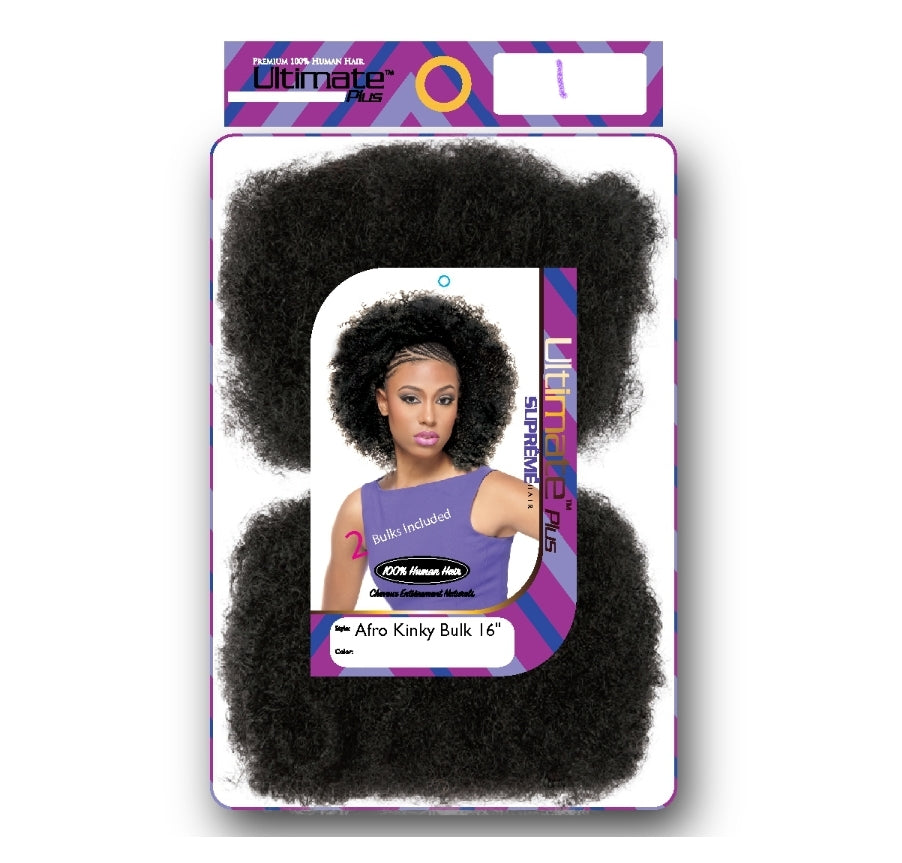 100% Human Hair AFRO KINKY BULK 16" (2 OZ)