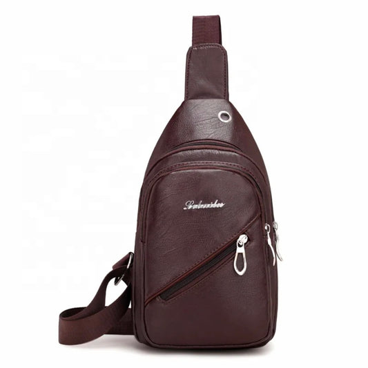 Men Pu Leather Chest bags