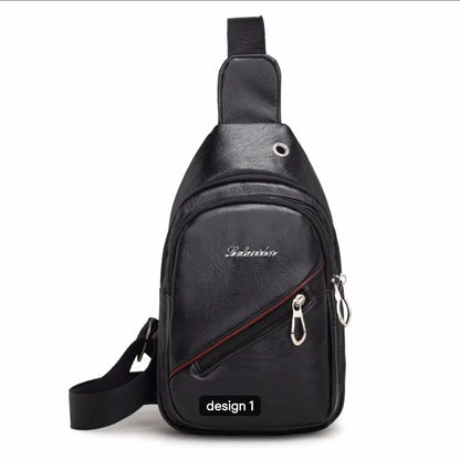 Men Pu Leather Chest bags