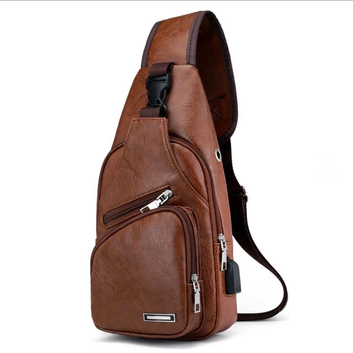 Men UB Charging and earphone hooks crossbody bag