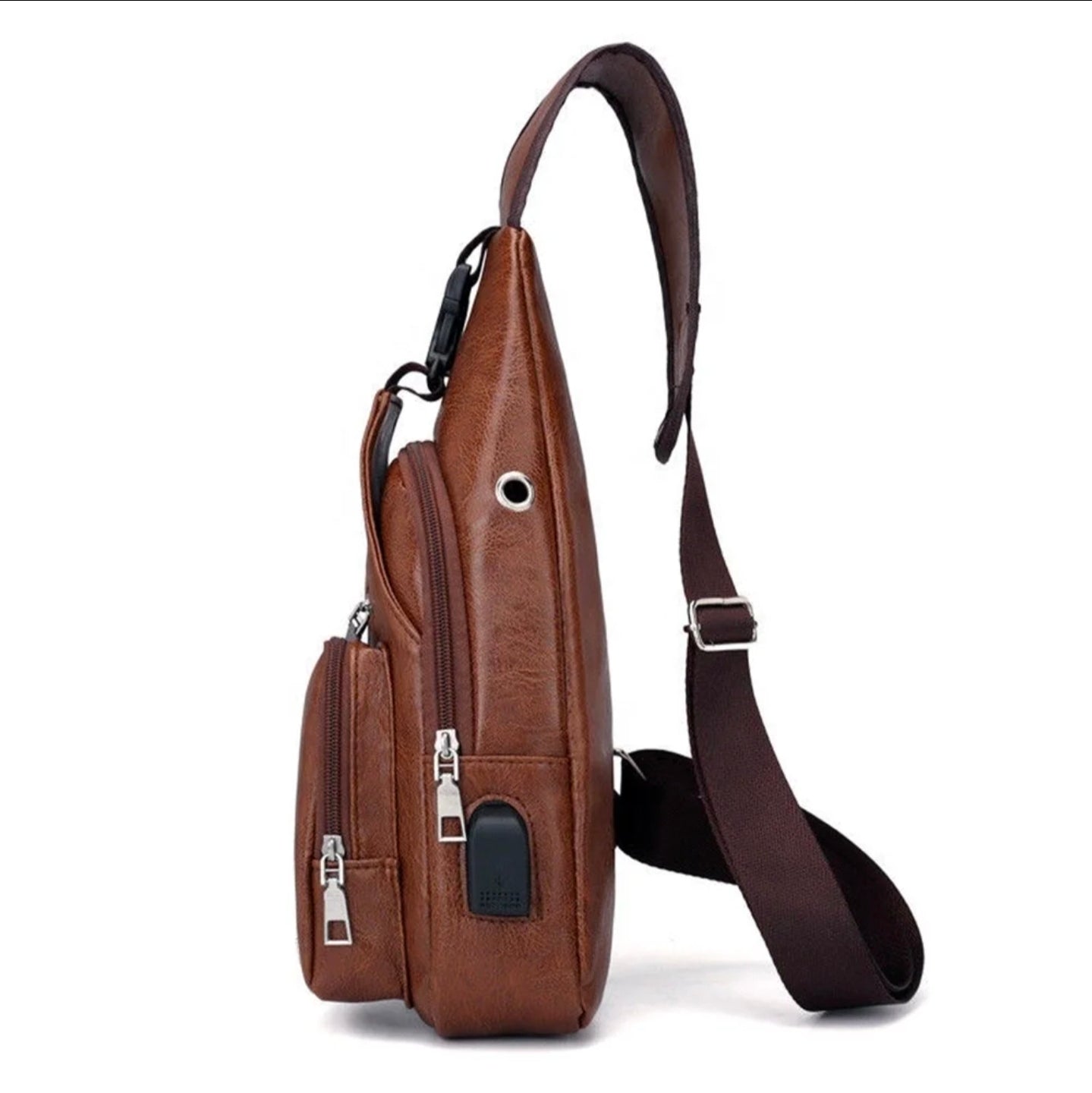 Men UB Charging and earphone hooks crossbody bag