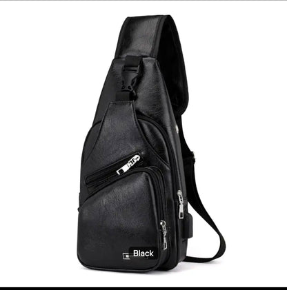 Men UB Charging and earphone hooks crossbody bag
