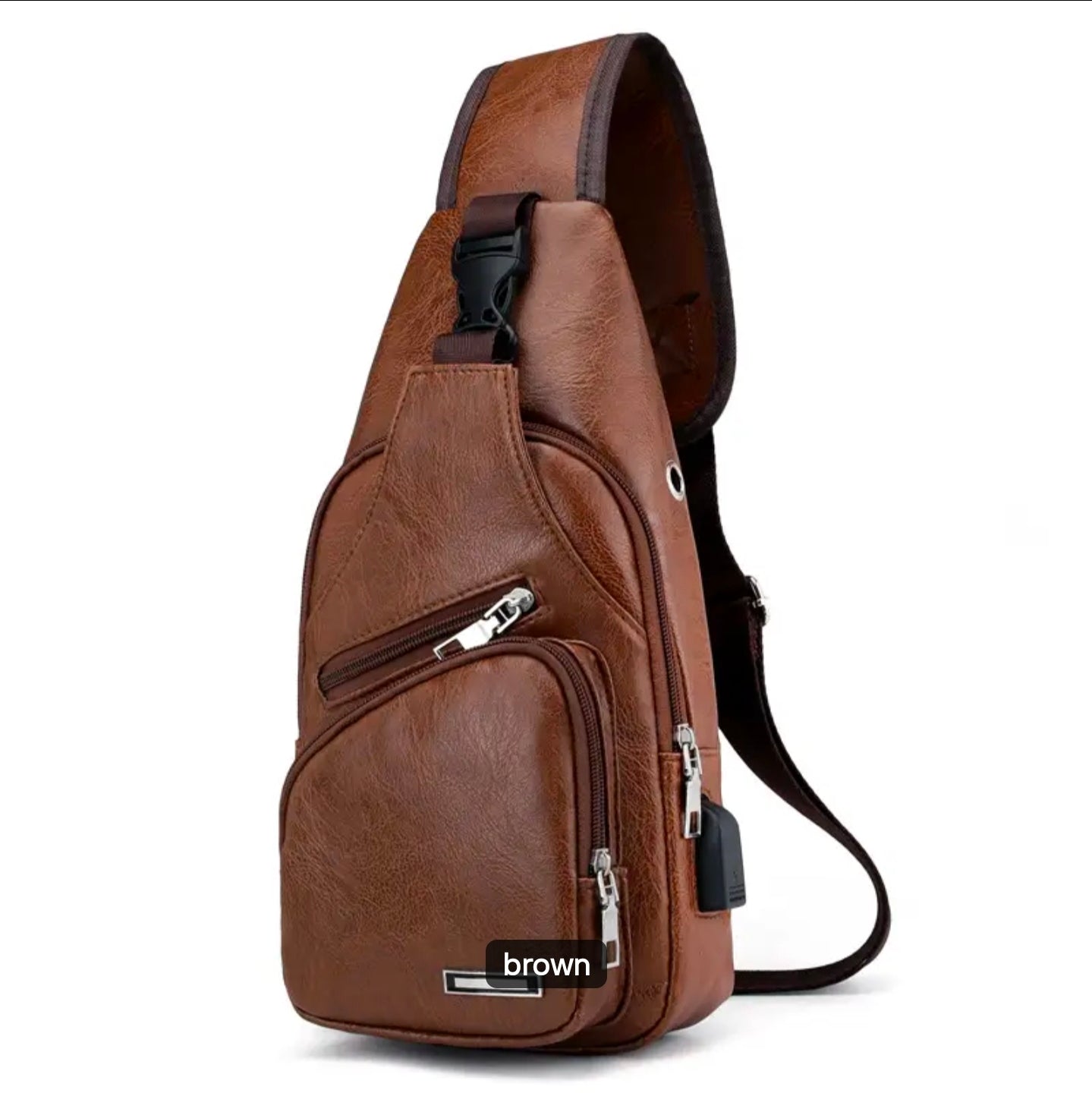 Men UB Charging and earphone hooks crossbody bag