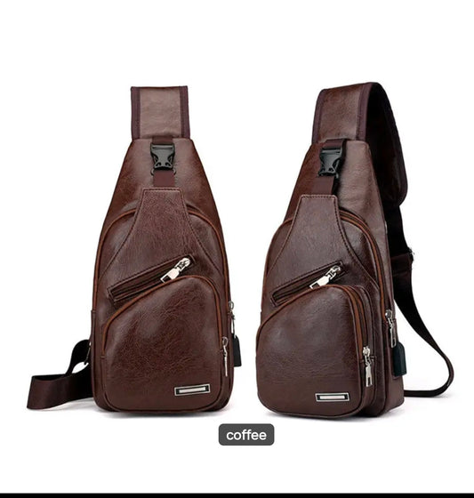 Men UB Charging and earphone hooks crossbody bag