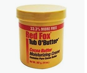 Red Fox Tub O' Butter Cocoa, Moisturizing Creme 12 oz