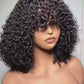Curly Pixie fringe curls Bob 14" full wig