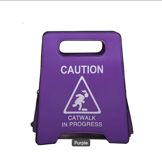 Caution hand bag/crossbody