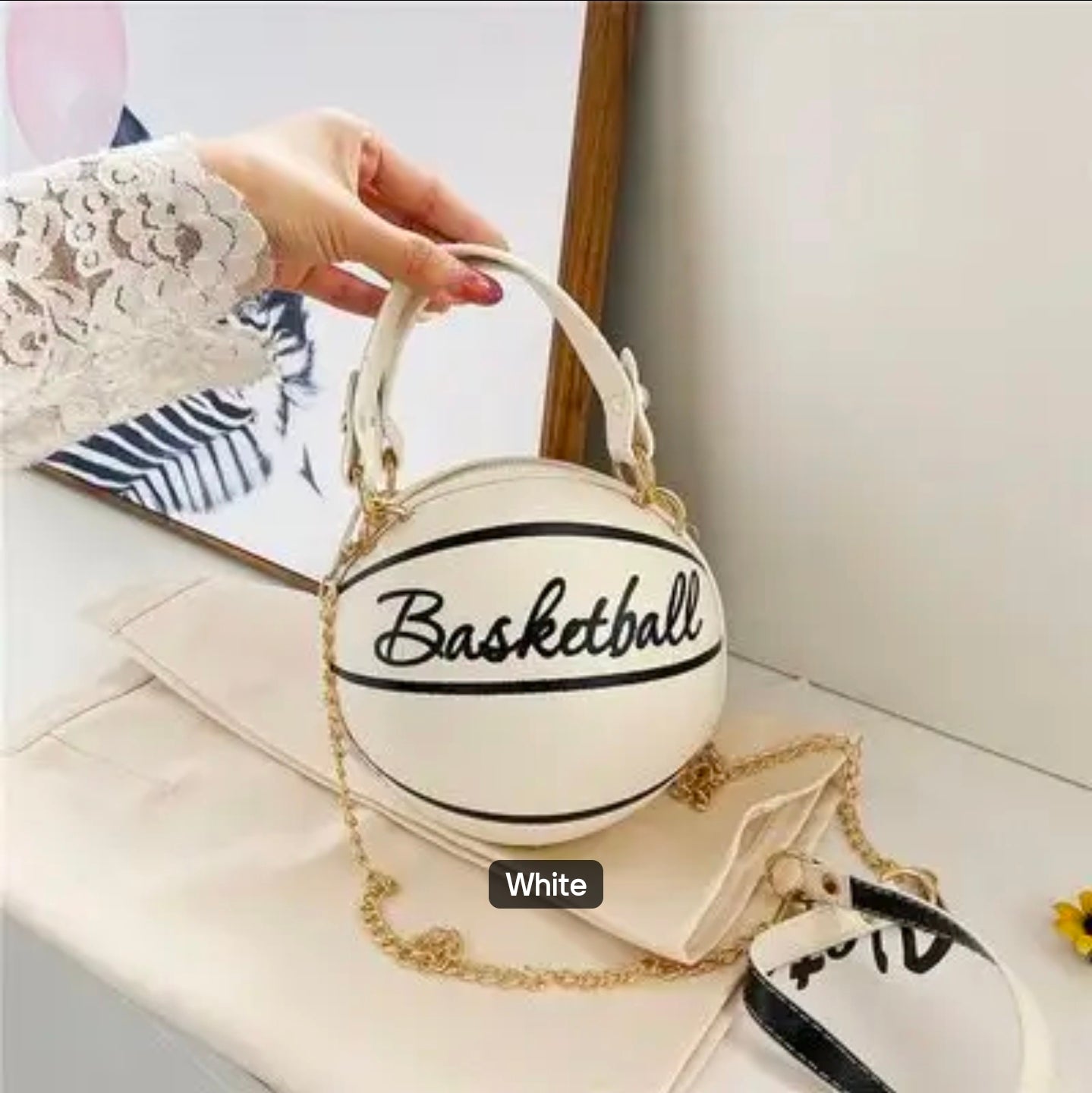 Basketball crossbody shoulder strap bag.