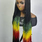 T&J Beauty Cornrow lace wig Kami 35"