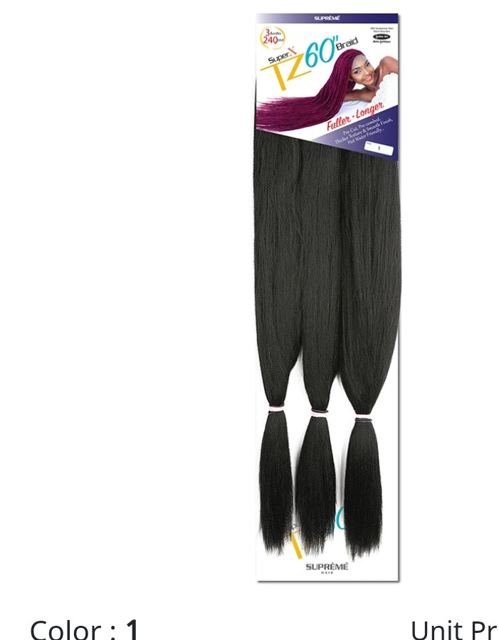 Super x TZ Braids 60"