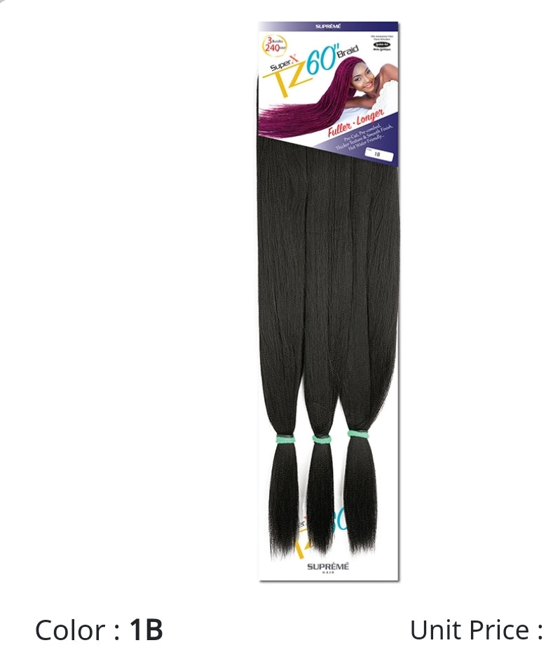 Super x TZ Braids 60"