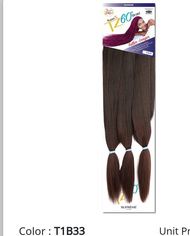 Super x TZ Braids 60"